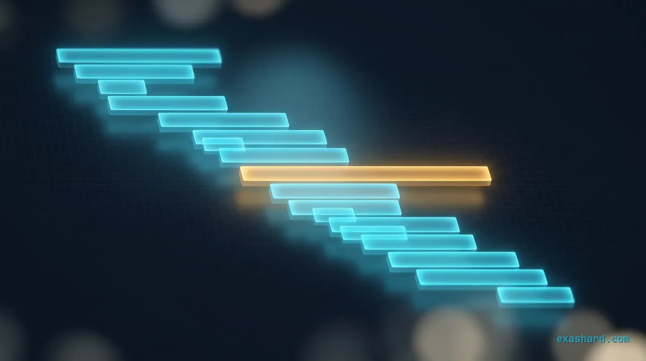 Jaeger tracing, shown as a distributed-trace waterfall of spans with one amber slow span